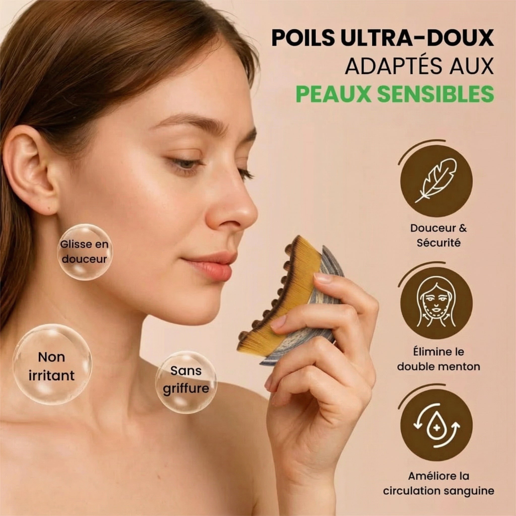 NATURIGLOW - Brosse de Drainage lymphatique