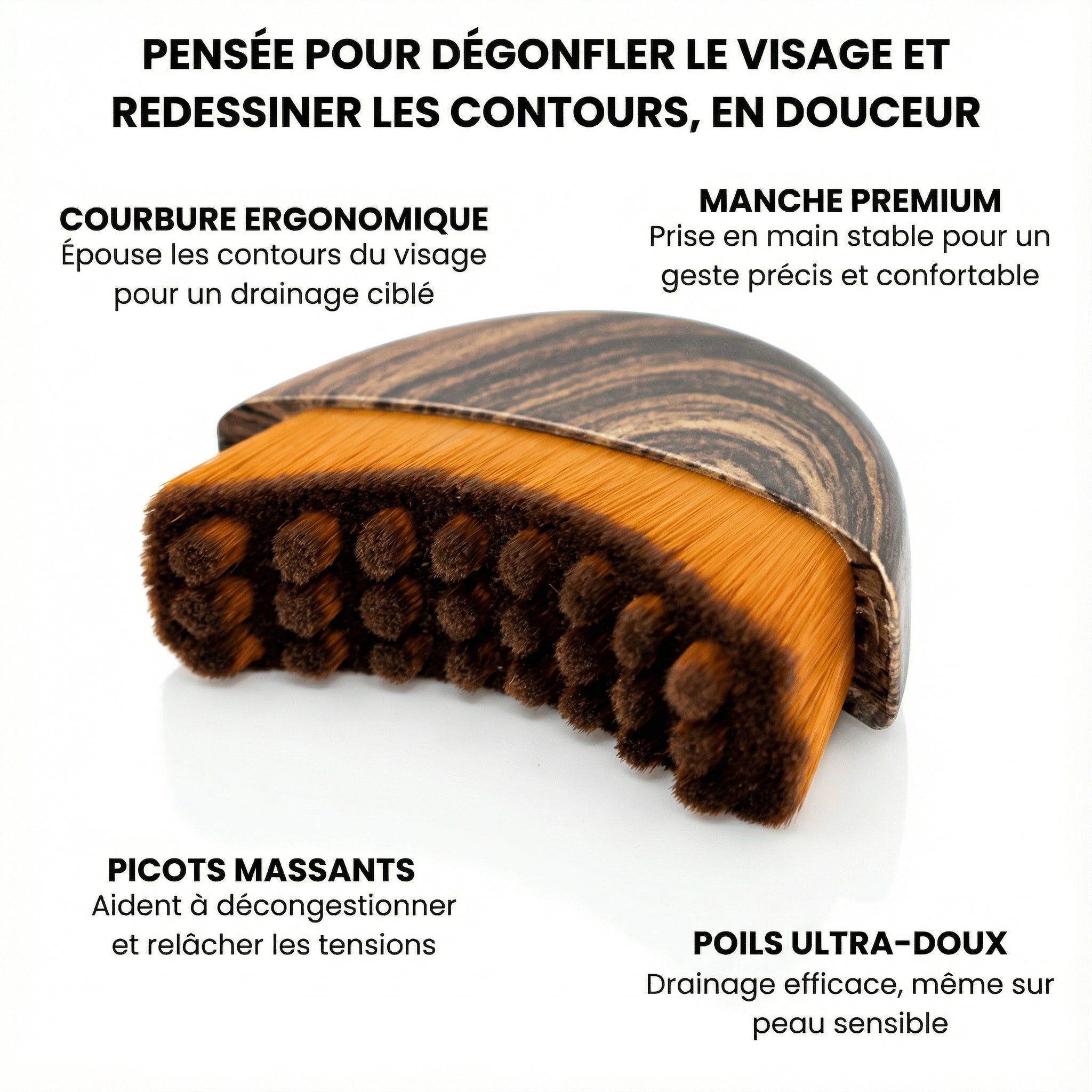Brosse de drainage lymphatique