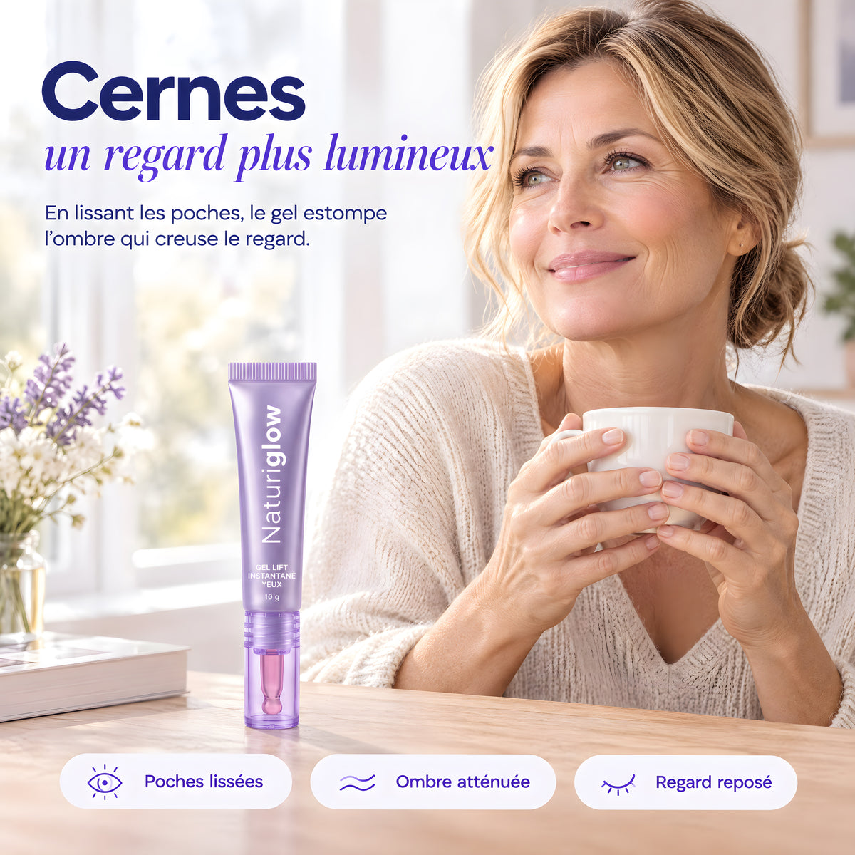 Cernes : un regard plus lumineux en lissant les poches